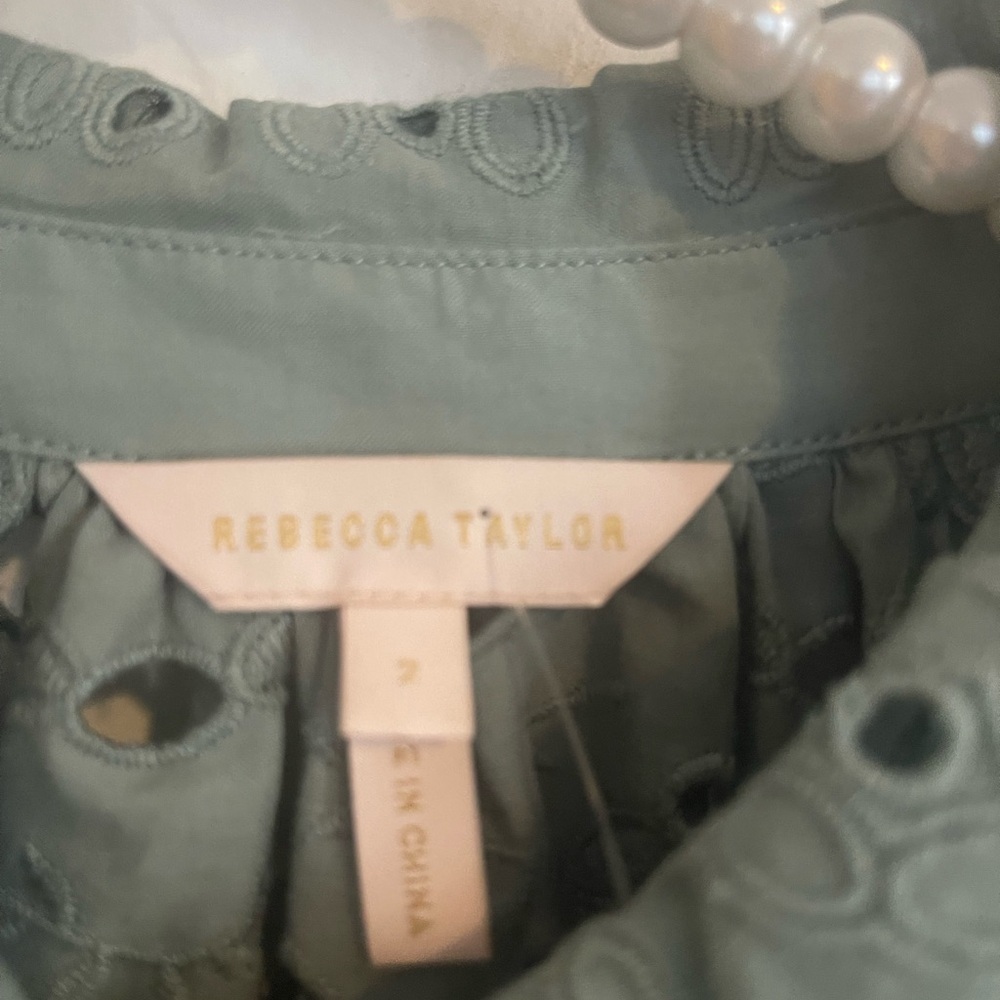 REBECCA TAYLOR MINA EYELET BLOUSE Size 2 - Picture 5 of 5